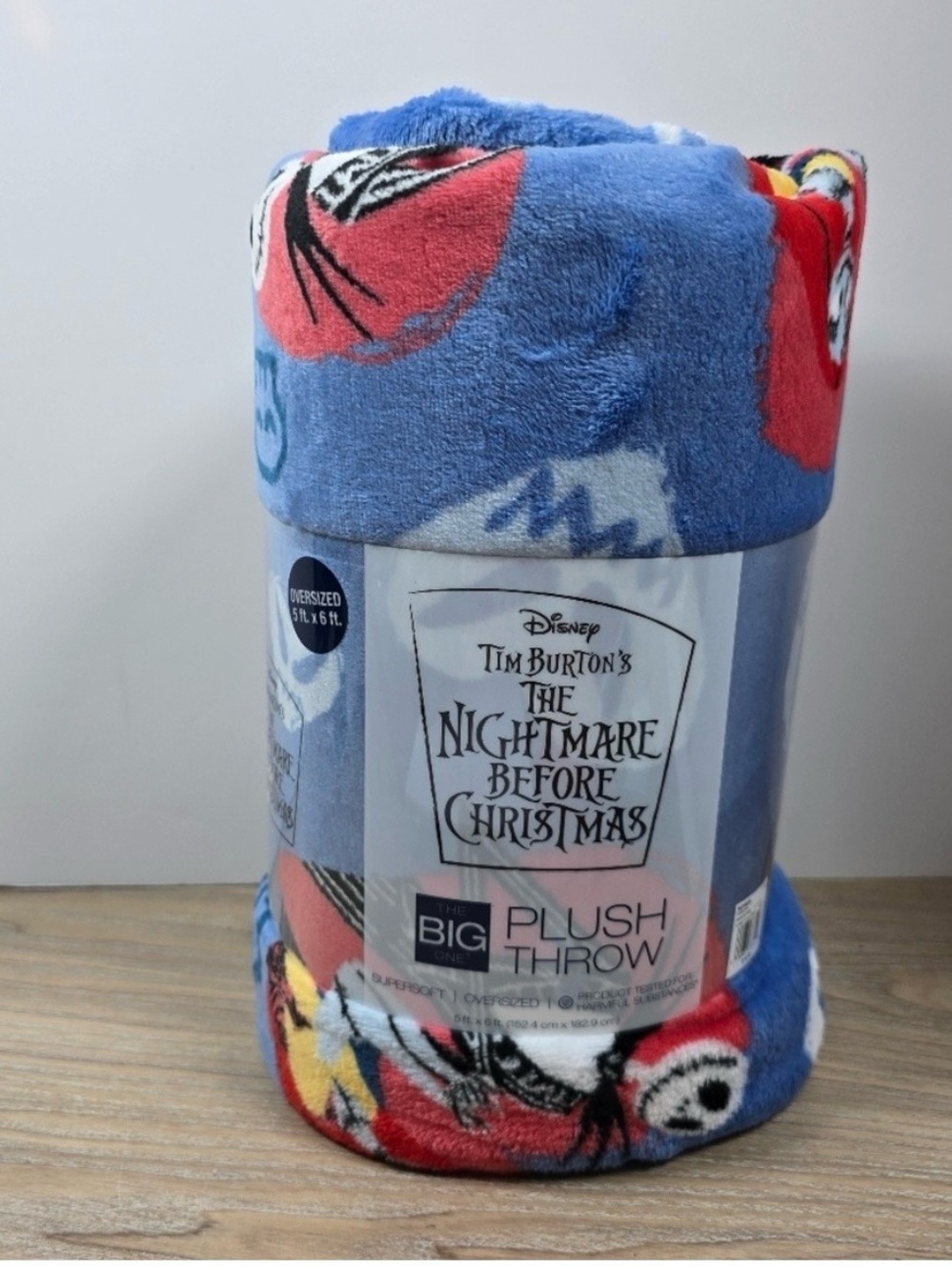 Disney NBC Jack & Sally Valentine’s Day Plush Throw Blanket - 50” x 60”